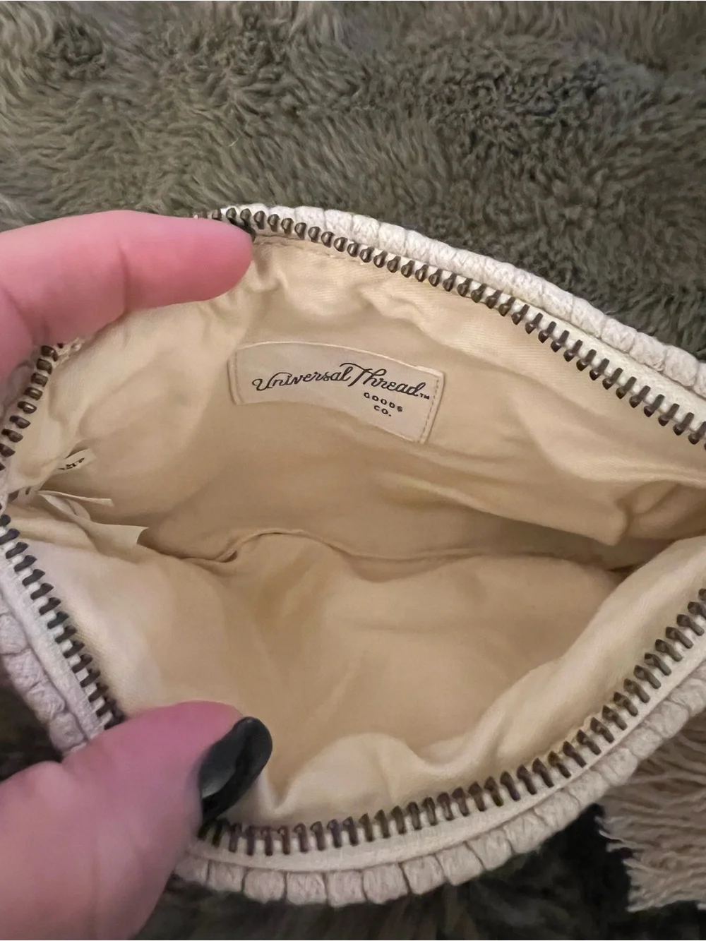 Universal Thread Macramé Tassel Pouch - Cream
